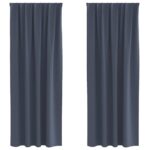 vidaXL Okenice so záclonami 2 pcs Antracitová Polyester – Obrázok 2