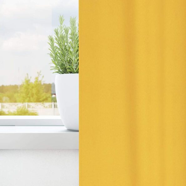 vidaXL Záclony na zatemnenie s krúžkami 2 pcs Horčicová žltá – Obrázok 3