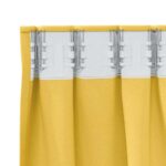 vidaXL Záclony na zatemnenie s krúžkami 2 pcs Horčicová žltá – Obrázok 6