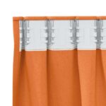 vidaXL Okenice so záclonami 2 pcs Oranžová Polyester – Obrázok 4