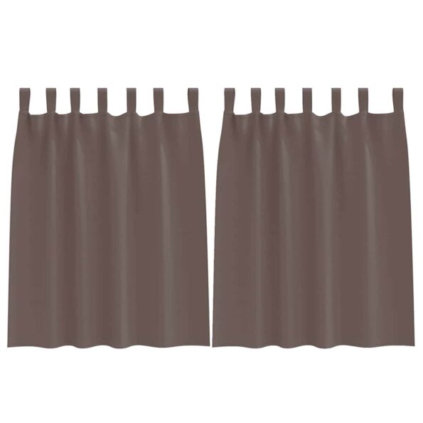vidaXL Záclony na zatemnenie s krúžkami 2 pcs Tmavohnedá 140 x 140 cm – Obrázok 2