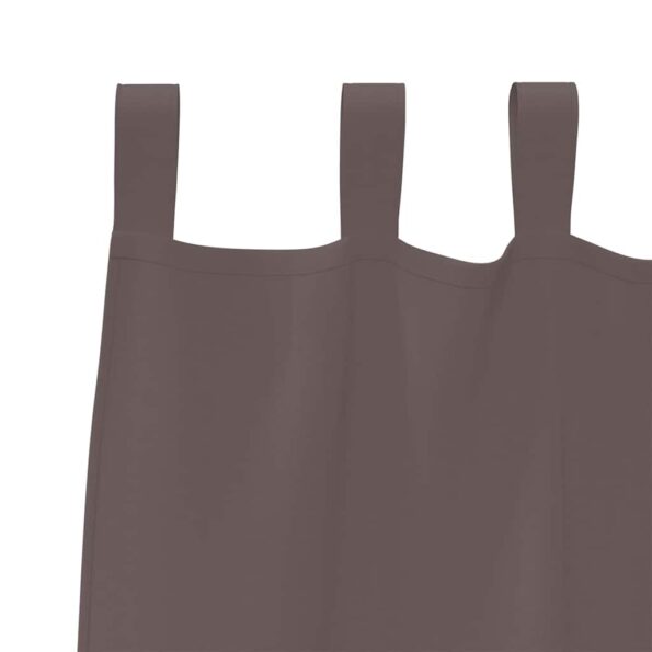 vidaXL Záclony na zatemnenie s krúžkami 2 pcs Tmavohnedá 140 x 140 cm – Obrázok 4