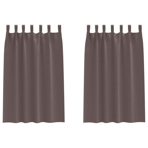 vidaXL Záclony na zatemnenie s krúžkami 2 pcs Tmavohnedá 175 x 140 cm – Obrázok 2