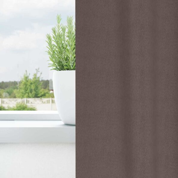 vidaXL Záclony na zatemnenie s krúžkami 2 pcs Tmavohnedá 175 x 140 cm – Obrázok 3