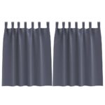 vidaXL Okenice so záclonami 2 pcs Antracitová Polyester – Obrázok 2