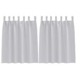 vidaXL Okenice so záclonami 2 pcs Svetlosivá Polyester – Obrázok 2