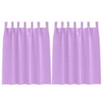 vidaXL Okenice so záclonami 2 pcs Fialová Polyester – Obrázok 2