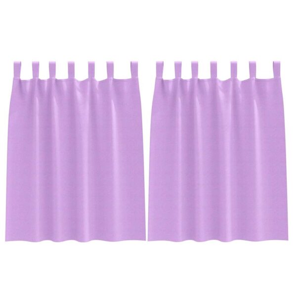 vidaXL Okenice so záclonami 2 pcs Fialová Polyester – Obrázok 2