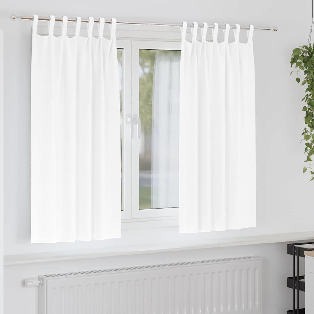 4107604_1.jpg vidaXL Záclony na zatemnenie s krúžkami 2 pcs Čistá biela 175 x 140 cm – Obrázok 1