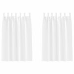 vidaXL Záclony na zatemnenie s krúžkami 2 pcs Čistá biela 175 x 140 cm – Obrázok 2
