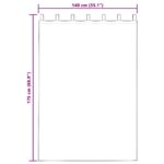 vidaXL Záclony na zatemnenie s krúžkami 2 pcs Čistá biela 175 x 140 cm – Obrázok 6