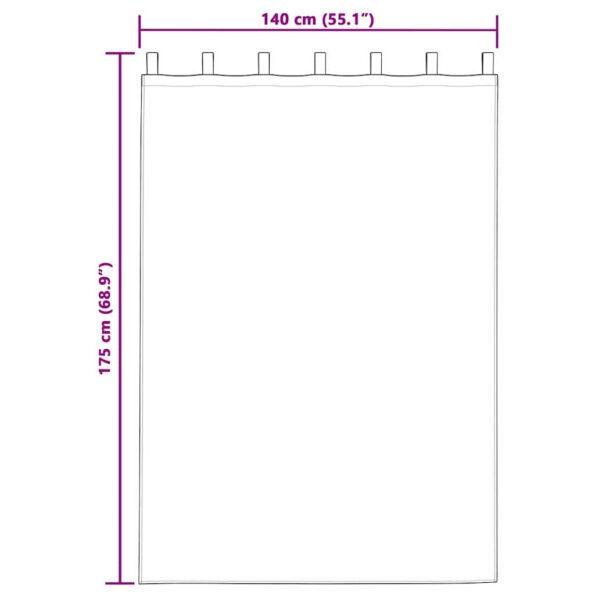 vidaXL Záclony na zatemnenie s krúžkami 2 pcs Čistá biela 175 x 140 cm – Obrázok 6