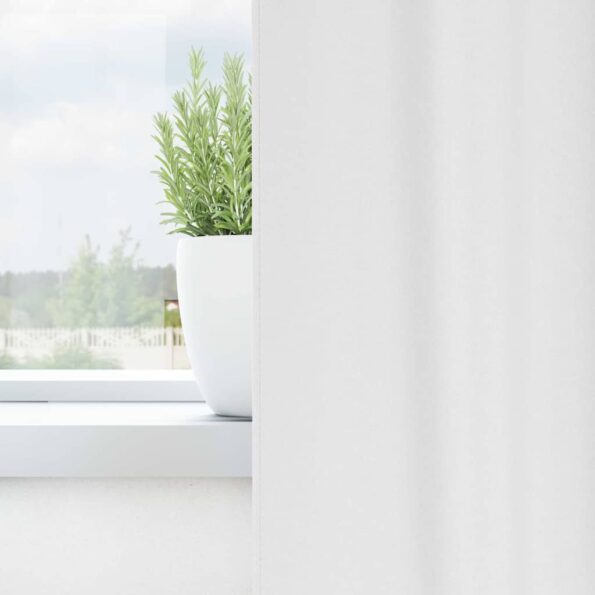 vidaXL Okenice so záclonami 2 pcs Čistá biela Polyester – Obrázok 7