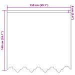 vidaXL Okenice so záclonami Biela 150 x 140 cm Polyester – Obrázok 8