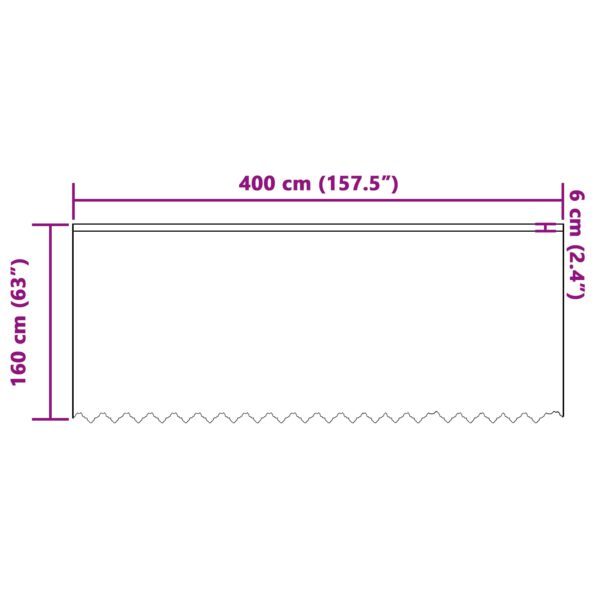 vidaXL Čipková záclona so záclonami Kvetinový Biela 400 x 160 cm Polyester – Obrázok 8