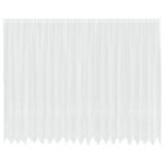 vidaXL Čipková záclona so záclonami Kvetinový Biela 500 x 245 cm Polyester – Obrázok 2