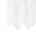 vidaXL Čipková záclona so záclonami Kvetinový Biela 500 x 245 cm Polyester – Obrázok 5