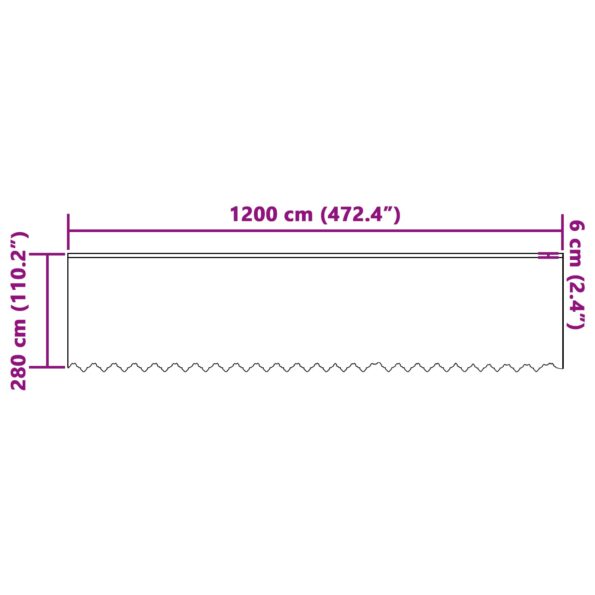 vidaXL Čipková záclona so záclonami Kvetinový Biela 1200 x 280 cm Polyester – Obrázok 8