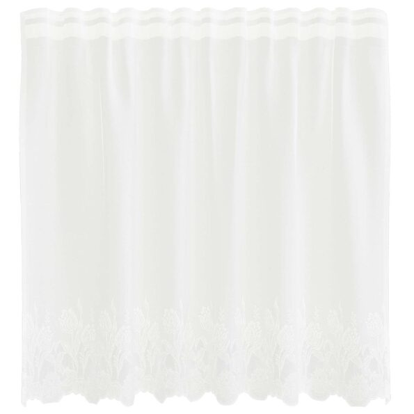 vidaXL Okenice so záclonami Biela 150 x 80 cm Polyester – Obrázok 2