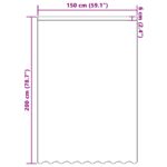 vidaXL Okenice so záclonami Biela 150 x 200 cm Polyester – Obrázok 8