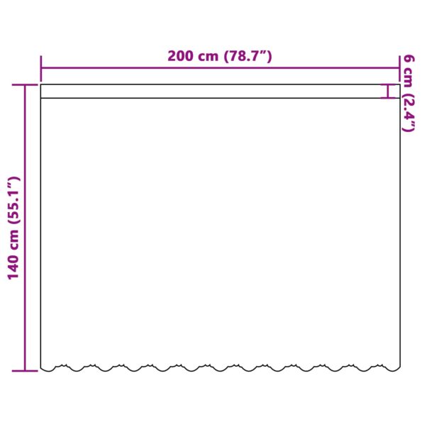 vidaXL Okenice so záclonami Biela 200 x 140 cm Polyester – Obrázok 8