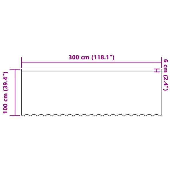 vidaXL Okenice so záclonami Biela 300 x 100 cm Polyester – Obrázok 8