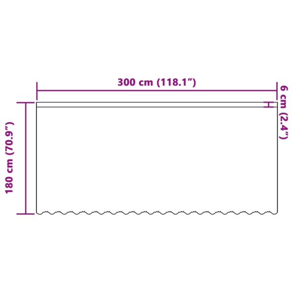 vidaXL Okenice so záclonami Biela 300 x 180 cm Polyester – Obrázok 8