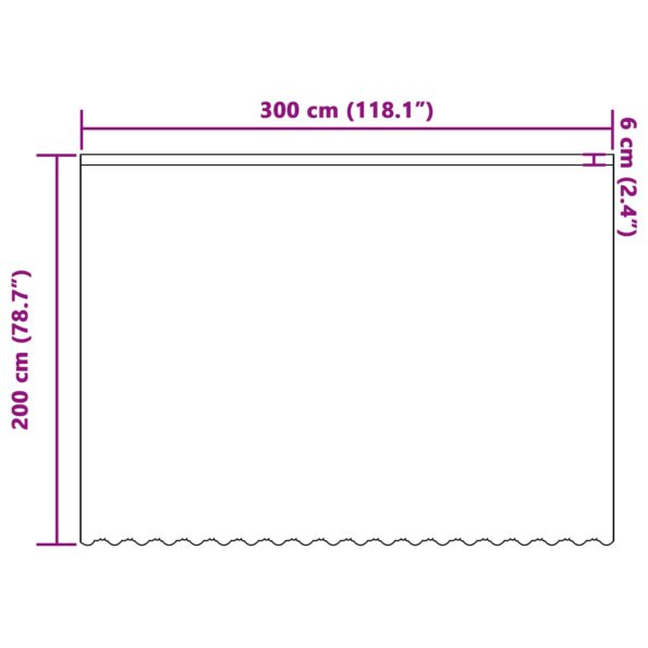 vidaXL Okenice so záclonami Biela 300 x 200 cm Polyester – Obrázok 8