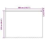 vidaXL Okenice so záclonami Biela 300 x 220 cm Polyester – Obrázok 8