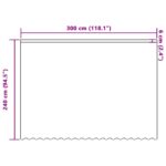 vidaXL Okenice so záclonami Biela 300 x 240 cm Polyester – Obrázok 8