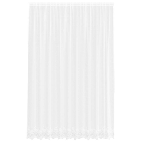 vidaXL Okenice so záclonami Kvetinový Biela 300 x 300 cm Polyester – Obrázok 2