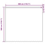 vidaXL Okenice so záclonami Kvetinový Biela 300 x 300 cm Polyester – Obrázok 8