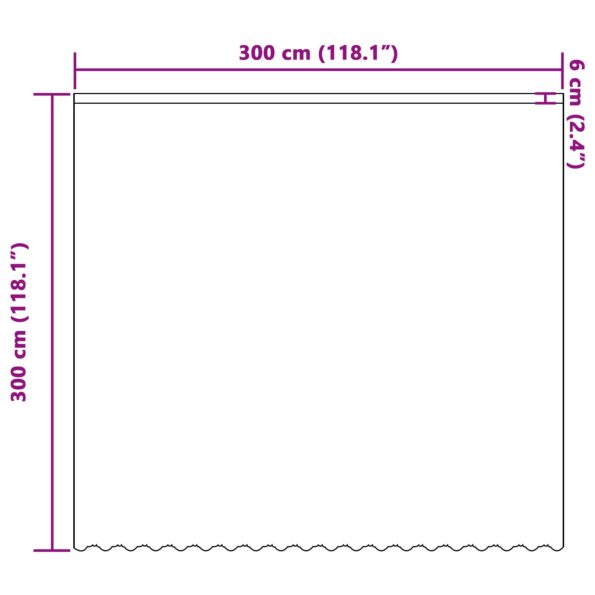 vidaXL Okenice so záclonami Kvetinový Biela 300 x 300 cm Polyester – Obrázok 8