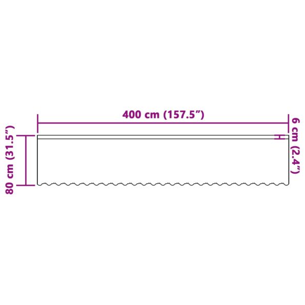 vidaXL Okenice so záclonami Biela 400 x 80 cm Polyester – Obrázok 8