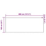 vidaXL Okenice so záclonami Iný Biela 400 x 160 cm Polyester – Obrázok 8