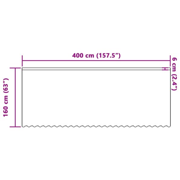 vidaXL Okenice so záclonami Iný Biela 400 x 160 cm Polyester – Obrázok 8