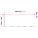 vidaXL Okenice so záclonami Biela 400 x 180 cm Polyester – Obrázok 8