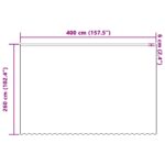 vidaXL Okenice so záclonami Biela 400 x 260 cm Polyester – Obrázok 8