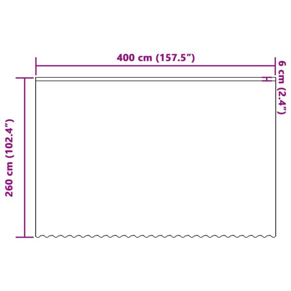 vidaXL Okenice so záclonami Biela 400 x 260 cm Polyester – Obrázok 8
