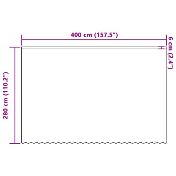 vidaXL Okenice so záclonami Biela 400 x 280 cm Polyester – Obrázok 8