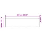 vidaXL Okenice so záclonami Biela 600 x 140 cm Polyester – Obrázok 8