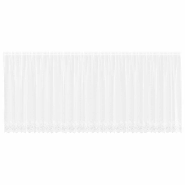 vidaXL Okenice so záclonami Biela 600 x 160 cm Polyester – Obrázok 2