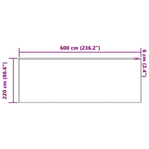 vidaXL Okenice so záclonami Biela 600 x 220 cm Polyester – Obrázok 8