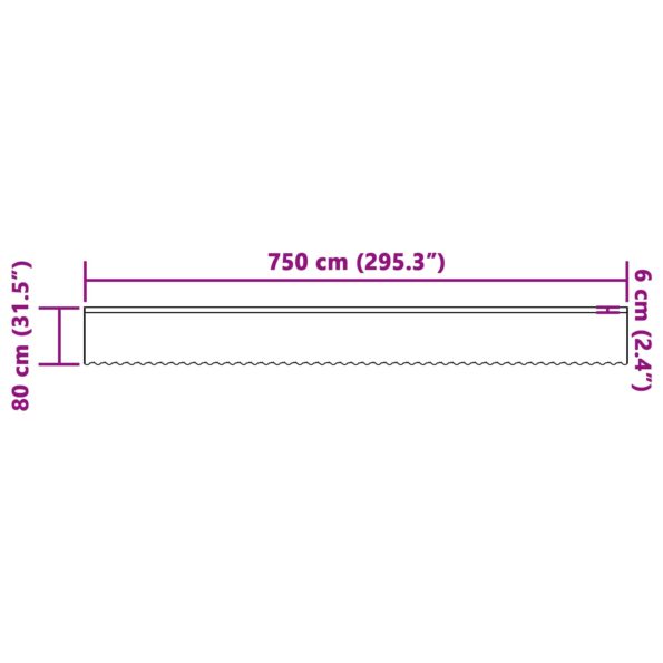 vidaXL Okenice so záclonami Iný Biela 750 x 80 cm Polyester – Obrázok 8