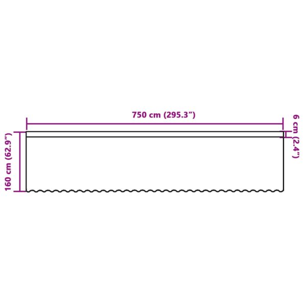 vidaXL Okenice so záclonami Iný Biela 750 x 160 cm Polyester – Obrázok 8