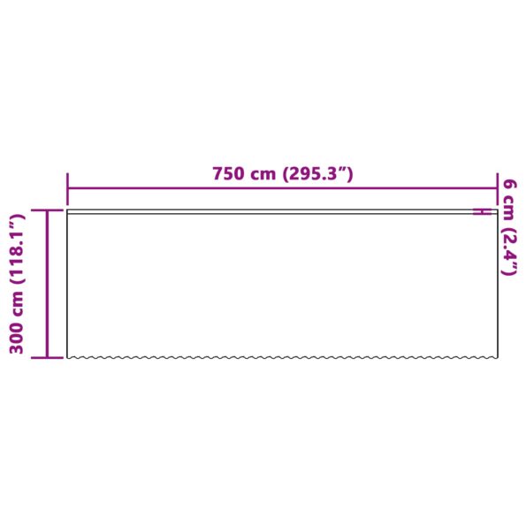 vidaXL Okenice so záclonami Biela 750 x 300 cm Polyester – Obrázok 8