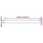 vidaXL Okenice so záclonami Iný Biela 1200 x 100 cm Polyester – Obrázok 8