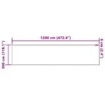 vidaXL Čipková záclona so záclonami Biela 1200 x 300 cm Polyester – Obrázok 8