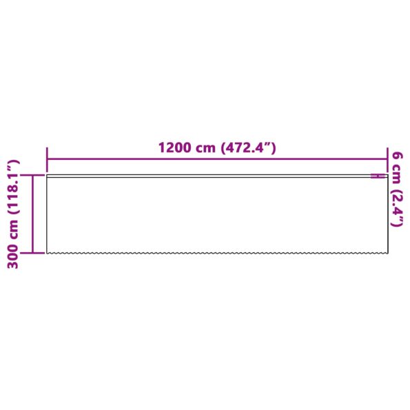 vidaXL Čipková záclona so záclonami Biela 1200 x 300 cm Polyester – Obrázok 8