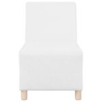 vidaXL Sofový kreslo Biela 55 x 74 x 82 cm Umelá koža – Obrázok 4